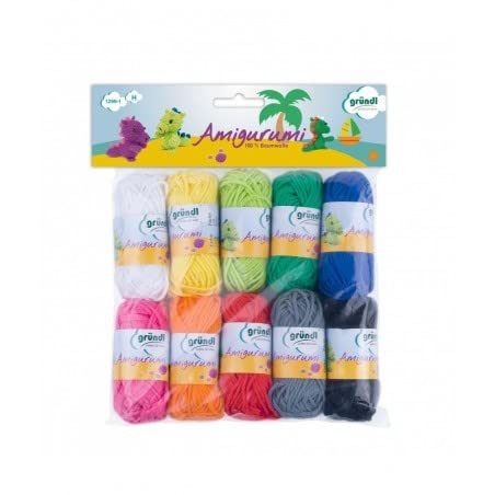 Set per Amigurumi Gründl colori matita (mini gomitoli 100 %...