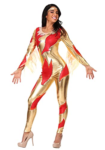 Blades of Glory Fire Costume for Women, Ice Skating Outfit, Figure Skating Jumpsuit for Cosplay & Halloween Large