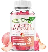 NutriVigor Calcium Gummies with Vitamin D3, Calcium Magnesium Zinc Gummies, Calcium Magnesium Sup...