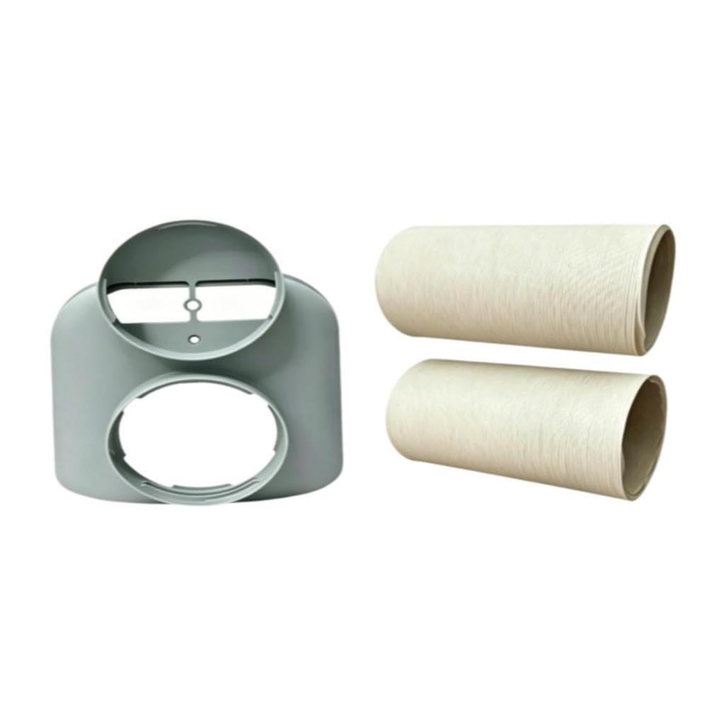 3 Piezas Acoplador de de para Aire Acondicionado Portátil Doble Tubo Placa Ventilación Adaptador de Conexión Rápida Material