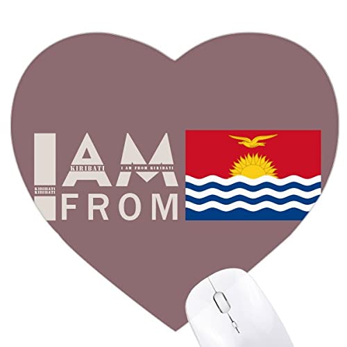 je suis de kiribati Jeux de tapis de souris en forme de coeur