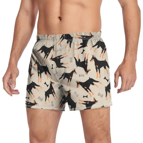Image of Men's Boxer Shorts Cotton Loose Underwear with Button Fly