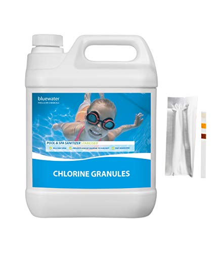 2kg Chlorine Granules - Swimming Pool Chemicals & Spa + 10x FREE TEST STRIPS