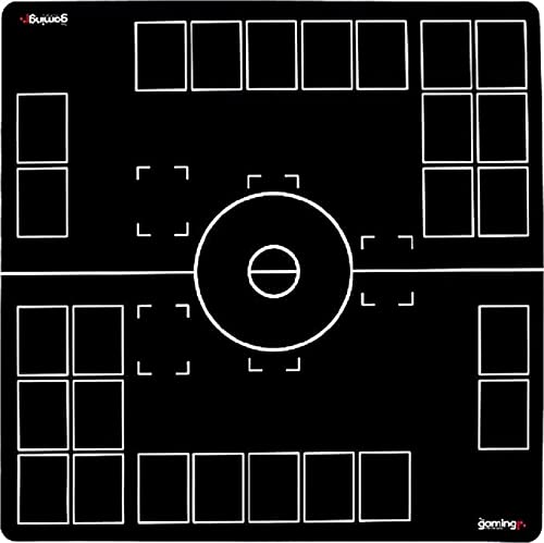 GMC Deluxe XL 2 Player Black & White Gaming Mat Compatible for Pokemon Trading Card Game Stadium Board Playmat for Compatible Pokemon Trainers - Waterproof Card Gaming Mat