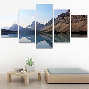SIGNWIN 5 Panel Canvas Wall Art Calming Waters...