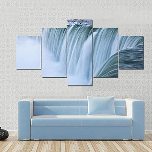 Toile 5 pièces des arbres et rivière pour une décoration murale de salon
