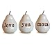 Gift for Mom, Love You Mom Pears, Gift for Christmas or Birthday, Perfect Present for your Mother, set of 3
