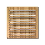 Gitter - Aluminiumgitter 170 x 170 mm, ideal für die Belüftung, mit Heller Holzoberfläche, die Eleganz verleiht
