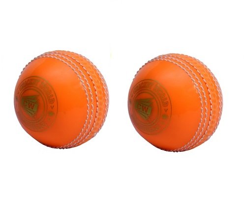 Balle de cricket Orange en PVC Souple CW Lot de 2 Spin Poly pour entraînement et coaching