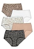 Comfort Choice Plus Size Cotton Brief 5-Pack - 15, Animal Print Pack