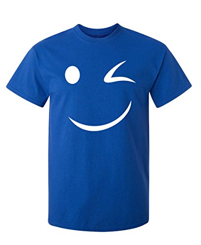Happy Wink Smile Face Graphic Novelty Funny Winking T Shirt