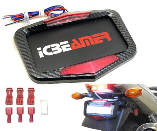 ICBEAMER Universal Fit Most Motorcycle License Plate Frame