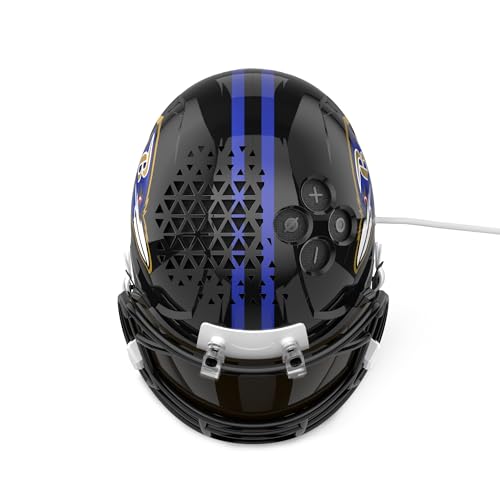 Image of NFL Echo Dot Bundle: Includes Echo Dot | Charcoal and Limited-Edition NFL Helmet Stand | Baltimore Ravens. Available in All 32 NFL Team Designs. While supplies last.