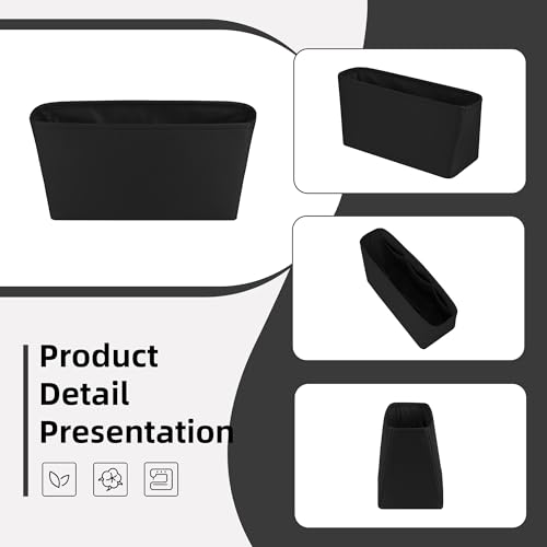 Image of DGAZ Purse Organizer Insert Fits Neverfullbag BB /PM /MM /GM，Silk Bag Organizer，Luxury Handbag & Tote Shaper(Black,BB)
