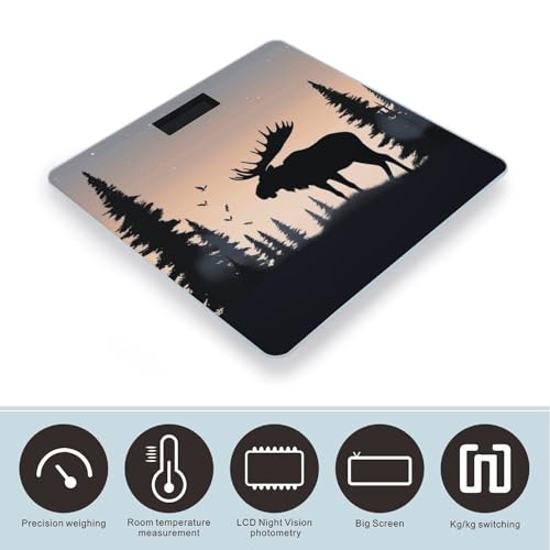 Báscula digital de baño con pantalla LCD y diseño semicircular miniatura 3