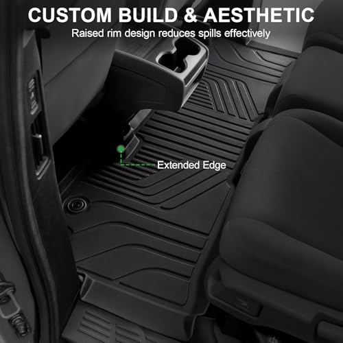 Image of Floor Mats for Honda Odyssey 2018-2026, TPE All Weather Durable Floor Liners for Honda Odyssey Accessories