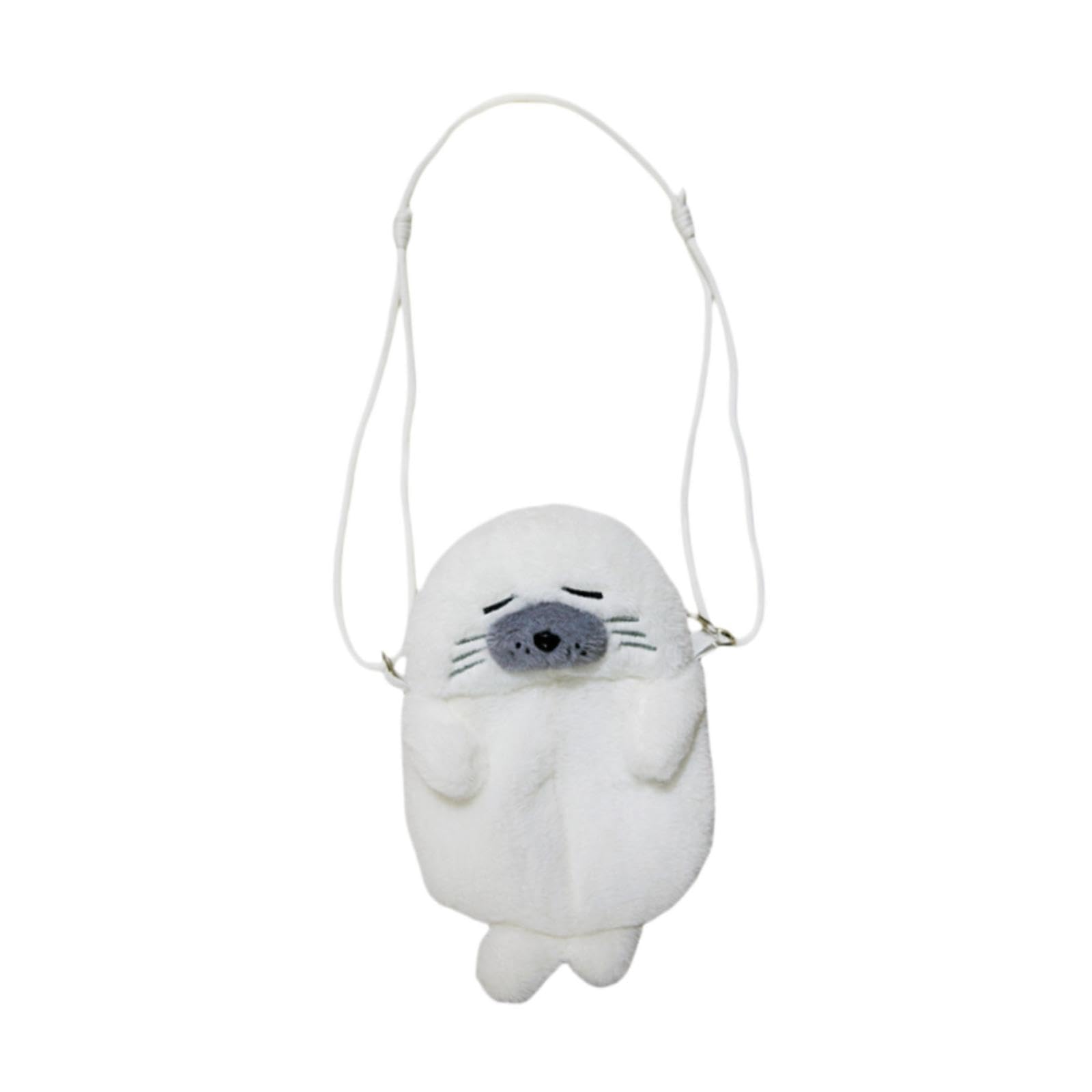 Kawaii Seal Plush Crossbody Bag Funny Handbag Cute for Travel Party Shopping-image-47