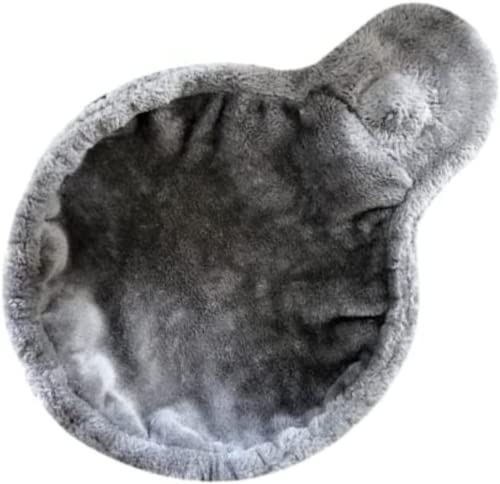 Linghe Hamac Doux en Peluche pour Chat - Installation d'arbre Suspendu Adapté Au Cadre d'escalage Bricolage avec Litière épaissi Cuillère (Gris)