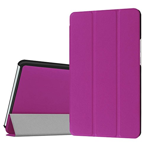 mediapad m3 8.4 case, Saturcase PU pieghevole in ecopelle protettiva tablet case per Huawei MediaPad m3 8.4 Purple