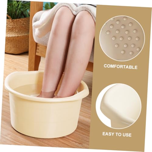 Tina de Plástico para Baño de Pies 7L Beige miniatura 3