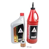 Tusk 4-Stroke Oil Change Kit Pro-Honda HP4M Synthetic Blend 10W-40 - Fits: Honda TRX 450R 2004-2009