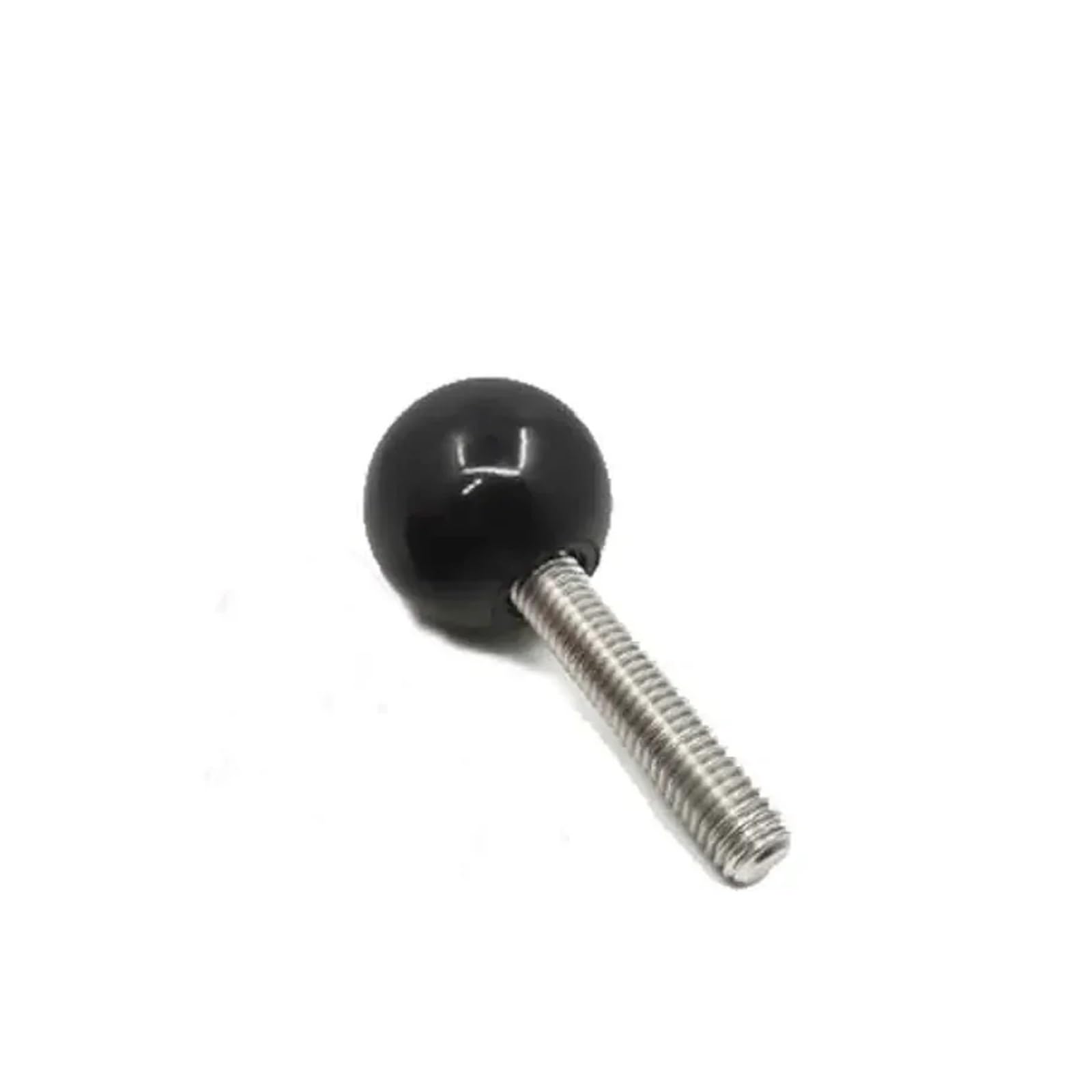 Tornillos de mango de baquelita de bola M12 de plástico, tornillo de cabeza redonda, perno de acero inoxidable 304, color negro (M12 x 45 mm)