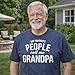 Crazy Dog Men T Shirt My Favorite People Call Me Grandpa Funny Fathers Day Tee for Family Humor Tees Grandparents Grandad Pun Joke Shirt Dark Heather Grey L