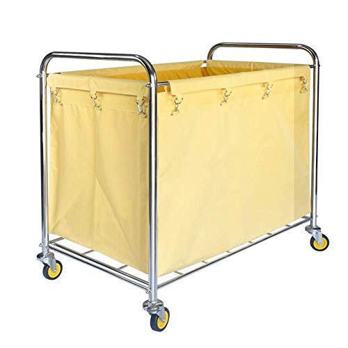 DFEDHF Shelf Movable Hand Trucks Movable Trolleys, Storage, Beauty Salon Trolley Laundry Sorter Cart with,Detachable Fabric Bags,Steel Frame,Heavy Duty Organizer Rolling