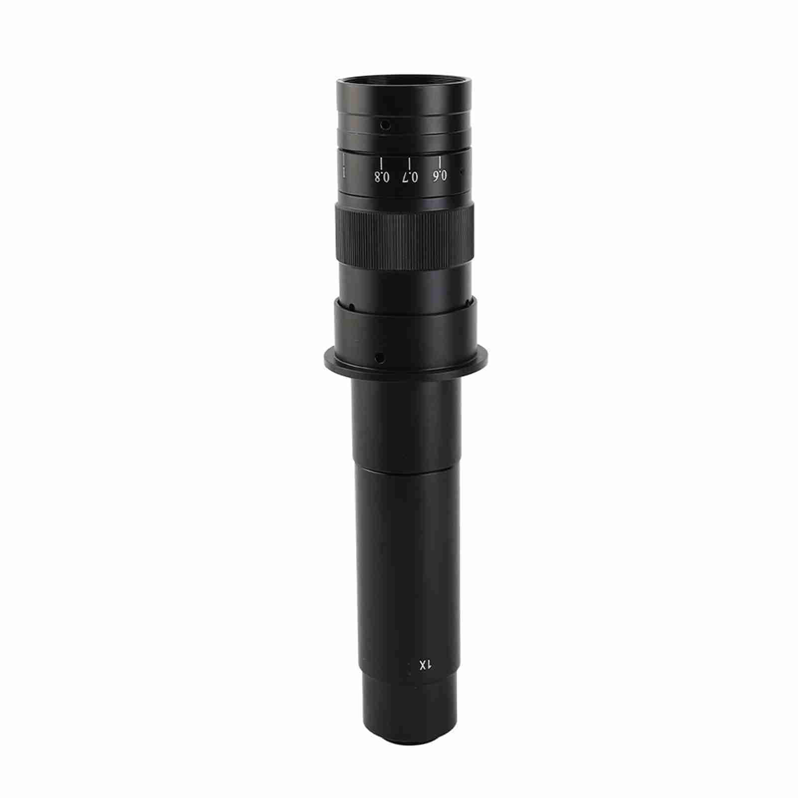YWBL-WH Lente de Montura C Ajustable 300X para Cámara Microscópica, óptica de Zoom Industrial, Lente de 25 Mm con Aumento de 0,7X-4,5X para Aplicaciones de Alta Resistencia
