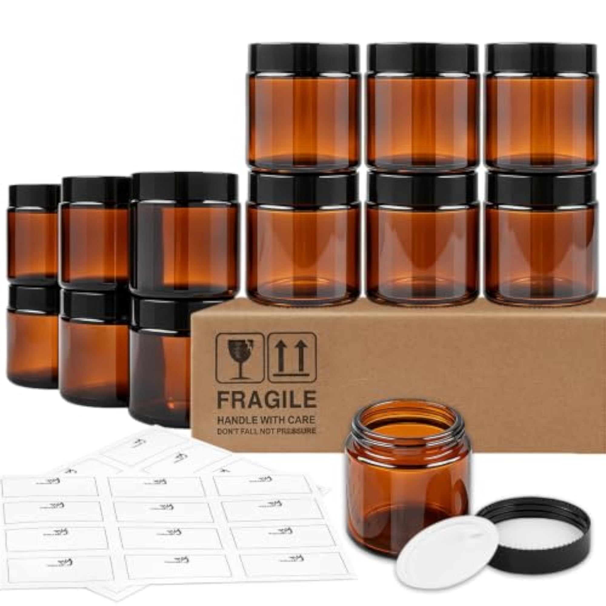4 Oz Candle Making Glass Jars with Lids, Empty Storage Containers