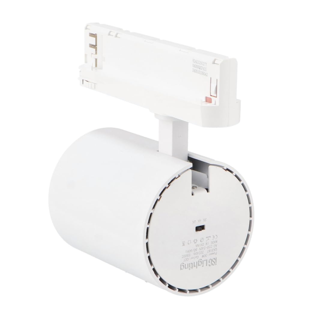 ONSSI® Foco LED 30W Para Carril Trifásico de 4 Hilos COB Led,(CCT Cambio en Blanco Frío-Neutro-Cálido) Focos Led de Techo para Comercial No Flicker (Blanco, 30W)