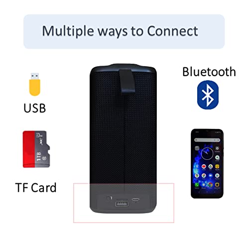 Bluetooth luidspreker 5.0 Dual LED Wireless met RGB LED Lights draagbare luidspreker voor smartphones, tablets / Art Tech Lab, zwart - Afbeelding 4