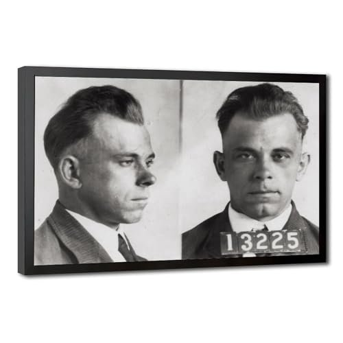 Impression toile John Dillinger Mugshot pour habiller un mur de bureau vide