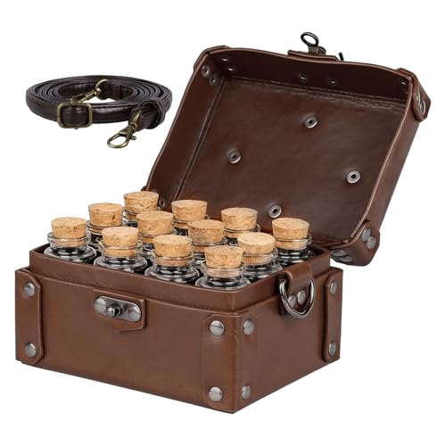 Boîte avec 12 bouteilles à potion pour votre prochaine fête sur scène médiévale