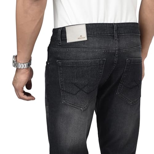 Image of WROGN Men's Slim Fit Jeans | Cotton Stretch | Solid | Casual Denim