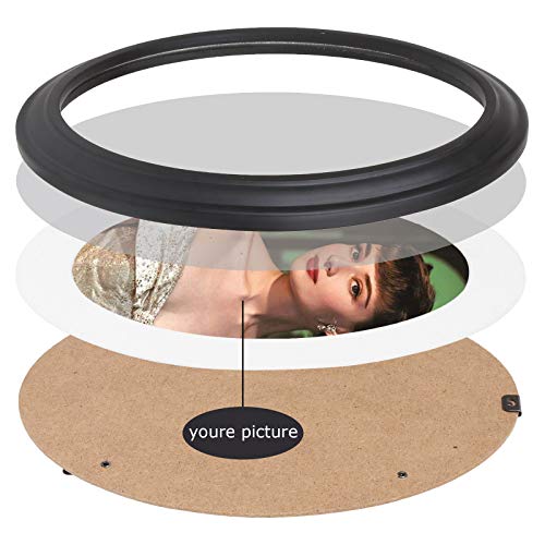 Senenqu 2 Pack Black Oval Picture Frames, 8"X10" Photo Picture Frames, Classic Oval Wood Oval Frames With Mounting Screws And Hooks #TOP2