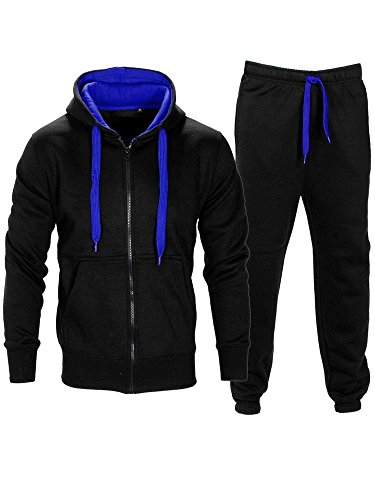 Love My Fashions® Hombres Chandal Conjunto Niñas Contraste Cable Lana Capucha Parte Superior Fondos Trotar Corredores Gimnasio Causal Ejercicio Corriendo Deporte Sudor Traje Pantalones Más Talla