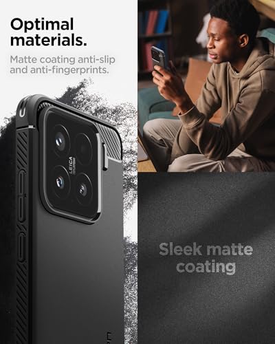 Image of Spigen Rugged Armor Designed for Xiaomi 15 Case (2025) [Military-Grade Protection] - Matte Black