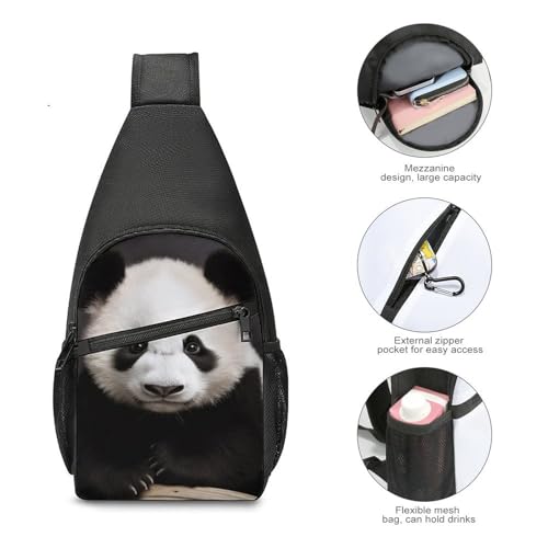 Mochila cruzada deportiva Panda Star estilo bandolera miniatura 5