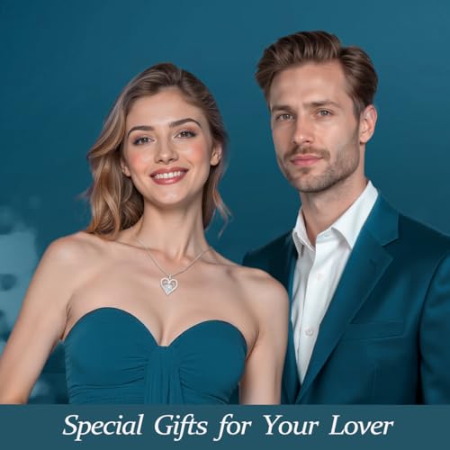 Heart Necklace For Women, 925 Sterling Silver 2 Carat Moissanite Diamond Necklace Pendant Birthday Valentine Jewelry Gifts for Her2