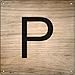 SMART BLONDE P Letter Tile Novelty Mini Metal Square Sign MSQ-1118
