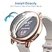 Fintie 3 Packs Screen Protector Case Compatible with Garmin Vivoactive 5, Soft TPU Plated Bumper Full Cover Protective Cases Scratch-Proof, Black/Rose Gold/Clear