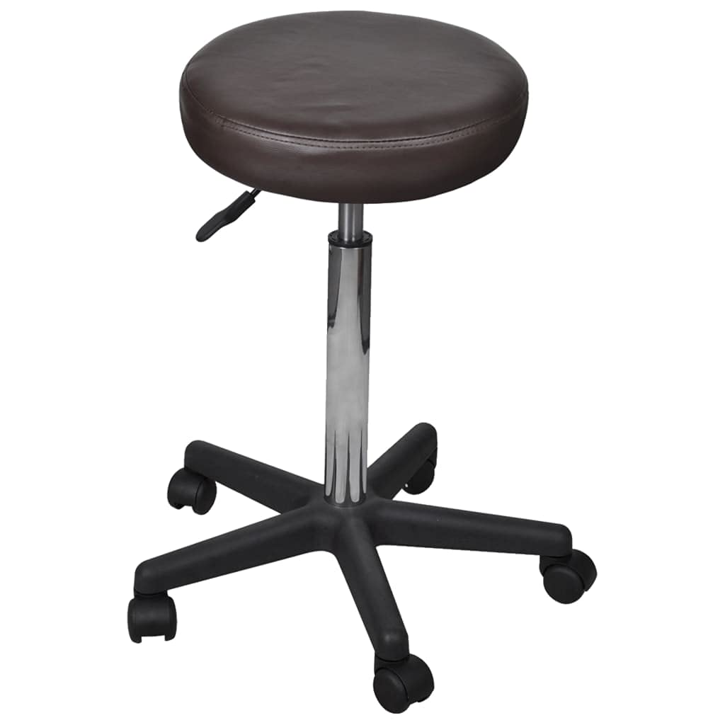 Homgoday Tabourets de bureau 2 pièces marron 35,5 x 84 cm en simili cuir, chaises d'extérieur, chaises de salle à manger pour jardin, ameublement de chaises de jardin, mobilier d'extérieur, terrasse