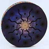 8 Inch Galaxy Wooden Ocean Drum Rain Disk, Stream Drum Rain Drum, Sound Healing Wave Drum, Gift For Yoga Meditation, Pleasant sound Release Pressure