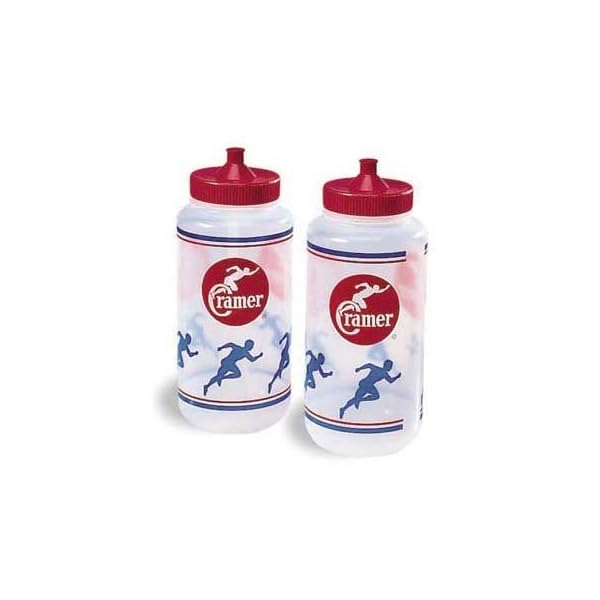 Cramer Big Mouth Squeeze Wide Mouth Water Bottles with No Leak Push/Pull Cap, BPA-Free Bottle for Team Sports, Football, Lacrosse, Hockey, Soccer, Dishwasher Safe Plastic Waterbottles for Teams
