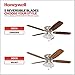 Honeywell Ceiling Fans Glen Alden, 52 Inch Classic Flush Mount Indoor LED Ceiling Fan with Light, Pull Chain, Quick-2-Hang Dual Finish Blades, Reversible Motor - 50182 (Brushed Nickel)