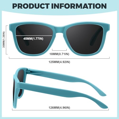 Image of Kids Polarized Sunglasses for Girls Boys UV400 Protection Classic Fashion sun Glasses Lightweight Material Age 3-10