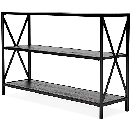 Signature Design By Ashley Freedan Urban 3-Tier Bookshelf, Dark Gray #TOP4