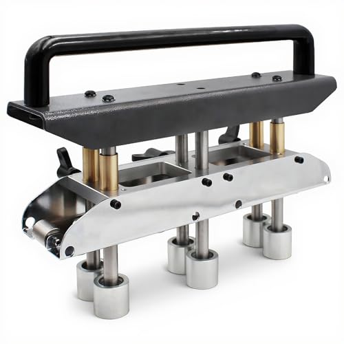 Taddien Doblador de rodillo lateral de 3 estaciones, herramienta de doblado de chapa de metal ajustable para ángulo de 0-90 grados, flexión de 13-130 mm
