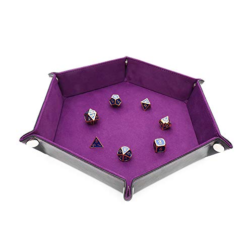STYLIFING Dice Tray Metal Dice Rolling Tray for RPG, DND and Other Table